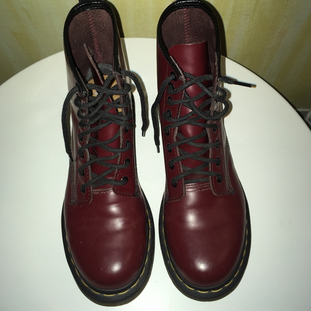 Dr. Martens 1460 8-Eye Combat Boot. Cherry Red